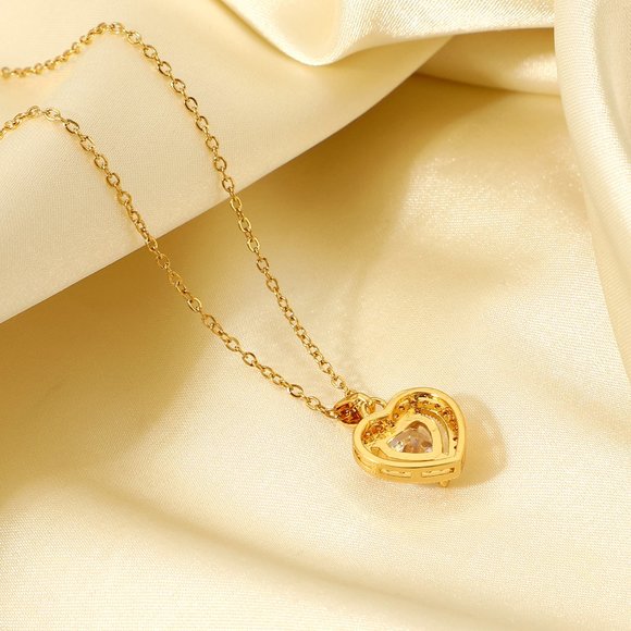 McKenzie Halo Heart Necklace - Picture 4 of 7